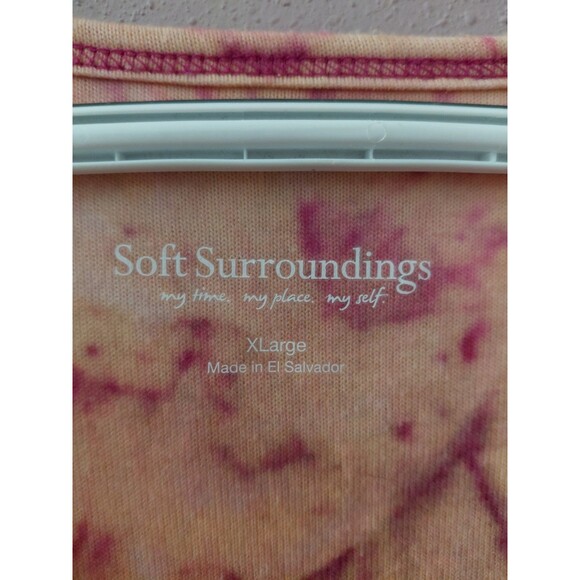 Soft Surroundings Peach Space Dyed Women's Tunic Top Size XL - Picture 4 of 9